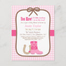 Recherche de cowboy boots baby shower invitations Rose