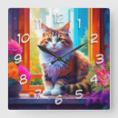 Recherche de chats colorés horloges Capricieux