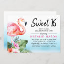 Recherche de flamingo 16ans anniversaire invitations Tropical
