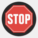 Recherche de signes de sécurité autocollants Rouge