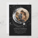 Recherche de starry mariage invitations Lune de croissant