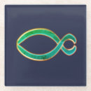 Recherche de symbole chrétien dessous de verres Ichthys