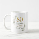 Recherche de anniversaire de 80 ans tasses Étape importante