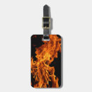 Recherche de flammes bagages étiquettes Chaud