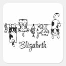 Recherche de chaton noir et blanc autocollants Pour elle