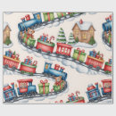 Recherche de train de noël papier cadeau Enfants