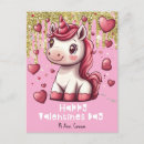 Recherche de amour licorne cartes postales Rose