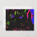Recherche de chat psychédélique cartes postales Félin