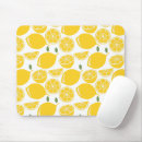 Recherche de jaune citron tapis souris Motif de fruits