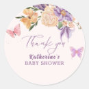 Recherche de fleurs lilas autocollants Baby shower fille