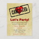 Recherche de coeur brisé invitations Rouge