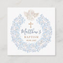 Recherche de ange carrées invitations Bleu