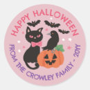 Recherche de chat halloween autocollants Baby shower halloween