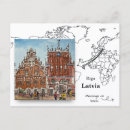 Recherche de la lettonie cartes postales Aquarelle