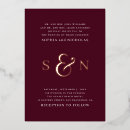 Recherche de bordeaux et or mariage invitations Couple