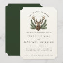 Recherche de bois vintage invitations Cerf