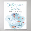 Recherche de baleine mignonne posters Bleu