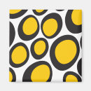 Recherche de jaune sur le noir magnets Rétro