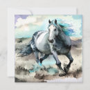 Recherche de de cheval trait vœux cartes Aquarelle