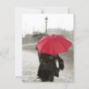 Recherche de parapluie rouge cartes postales Noir