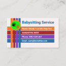 Recherche de assistance cartes visite Baby sitting
