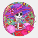 Recherche de crâne girly autocollants Floral