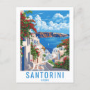 Recherche de aquarelle santorini cartes postales Voyage