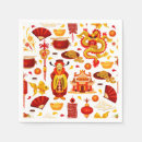 Recherche de nouvelle année chinoise serviettes Rouge