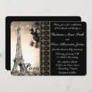 Recherche de tour eiffel vintage invitations Moderne