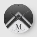 Recherche de noir et argent horloges Marbre