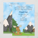 Recherche de moose baby shower invitations Montagne