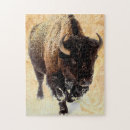 Recherche de bison puzzles Wyoming