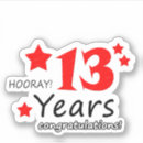 Recherche de anniversaire de 13 ans autocollants Treize