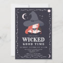 Recherche de black cat halloween invitations Sorcière