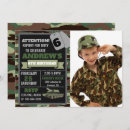 Recherche de camouflage anniversaire invitations Soldat