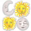 Recherche de soleil souriant autocollants Aquarelle