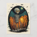Recherche de squelette vintage cartes postales Automne