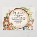 Recherche de bois rustique baby shower invitations Animaux de la forêt