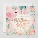 Recherche de flamand rose invitations Fête d'anniversaire
