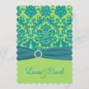 Recherche de damassé turquoise mariage invitations Sarcelle d'hiver