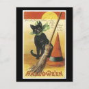 Recherche de rétro halloween cartes postales Chaton