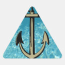 Recherche de vacances triangle autocollants Bleu