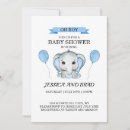Recherche de blue elephant baby shower invitations Neutre