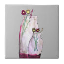 Recherche de vase de fleurs carreaux Aquarelle