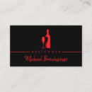 Recherche de vin rouge cartes visite Barman