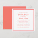 Recherche de corail carrées invitations Mariés