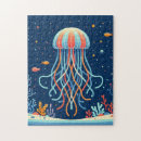 Recherche de méduse puzzles Coloré