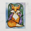 Recherche de renard floral cartes postales Nature