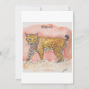 Recherche de lynx vœux cartes Aquarelle