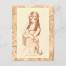 Recherche de fille manga cartes postales Imaginaire